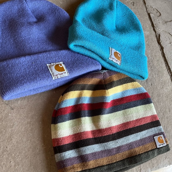 Carhartt Blue and Purple Knit Hats for Winter - Picture 2 of 3